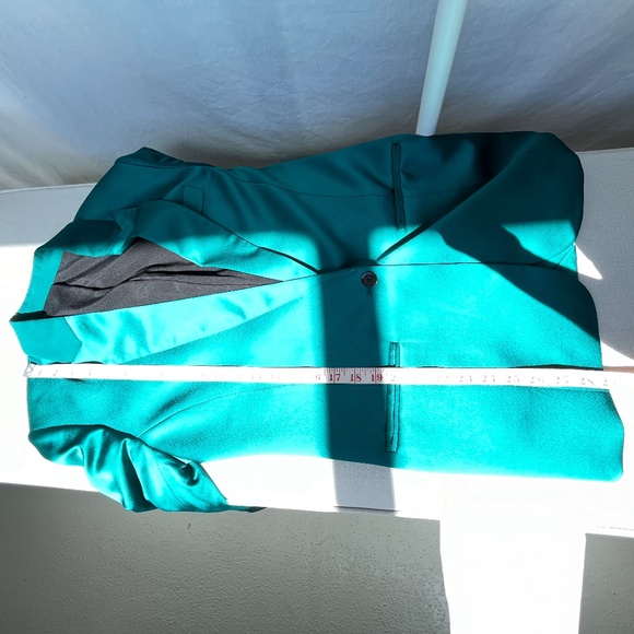 The Kooples (1) deep turquoise satiny blazer, EUC (Small) - Picture 11 of 16